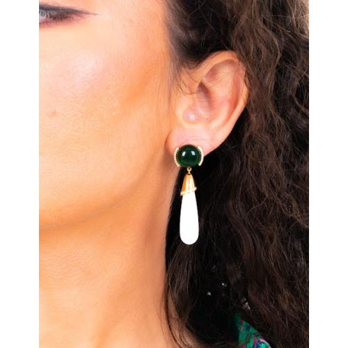 Emerald Elegance Drop Earrings